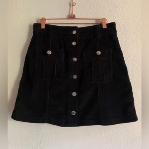 Ba&sh Jupiter Dora black corduroy skirt NWT